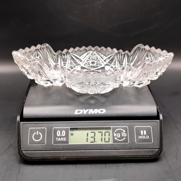 Vintage EAPG Imperial Glass Nucut Pattern #564 Oblong Pressed Glass Relish Dish - Picture 9 of 14